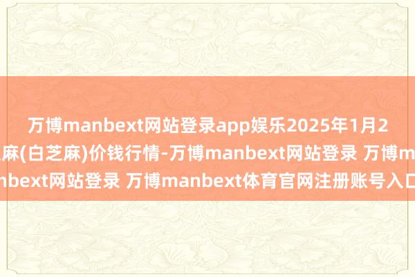 万博manbext网站登录app娱乐2025年1月20日宇宙主要批发阛阓芝麻(白芝麻)价钱行情-万博manbext网站登录 万博manbext体育官网注册账号入口