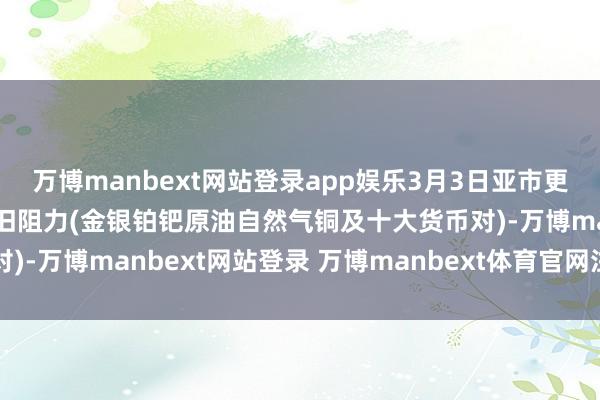 万博manbext网站登录app娱乐3月3日亚市更新复旧阻力：18品种复旧阻力(金银铂钯原油自然气铜及十大货币对)-万博manbext网站登录 万博manbext体育官网注册账号入口
